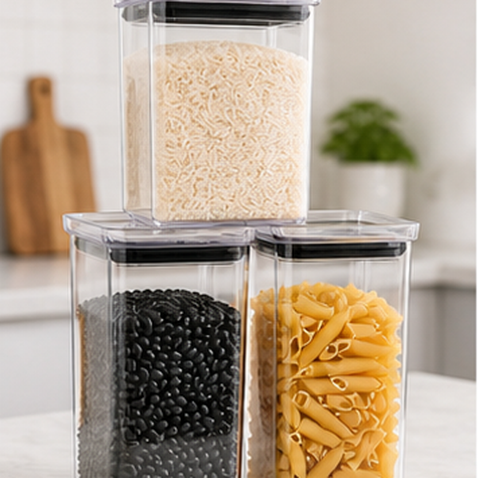 Kit 3 Potes Herméticos para Despensa
